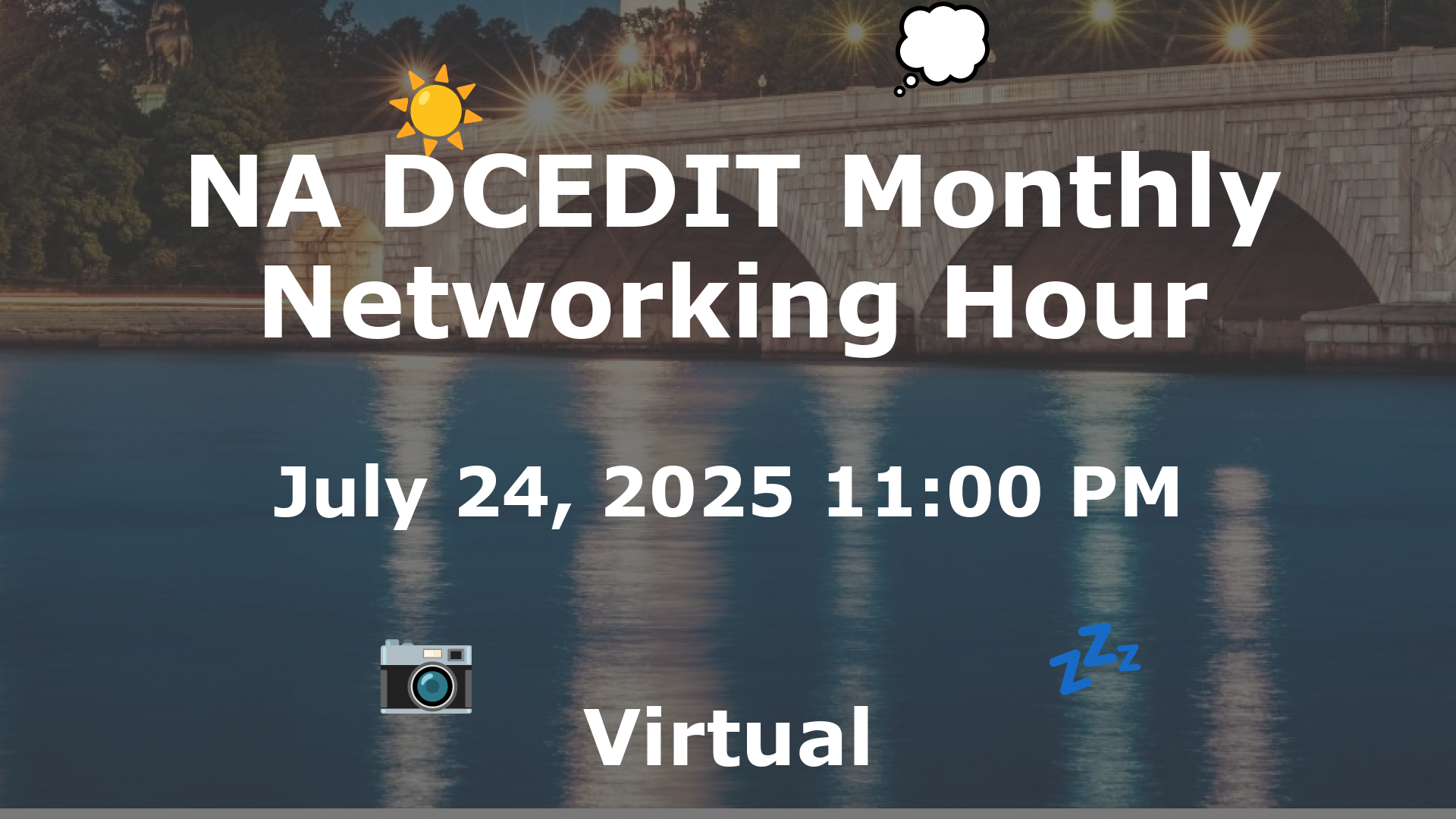 NA DCEDIT Monthly Networking Hour event image